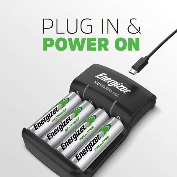 Energizer Base Charger with 4 x 1300mAh AA Batteries