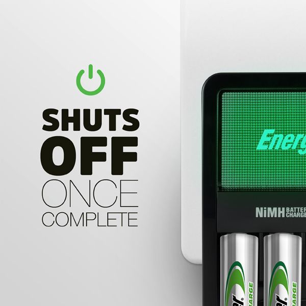 Energizer Maxi Charger with 4 x 2000Mah AA Batteries